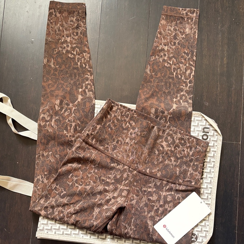LULULEMON ALIGN HR PANT 28” in TRUE LEOPARD MAX BROWN MULTI SZ 4,6,8 NWT